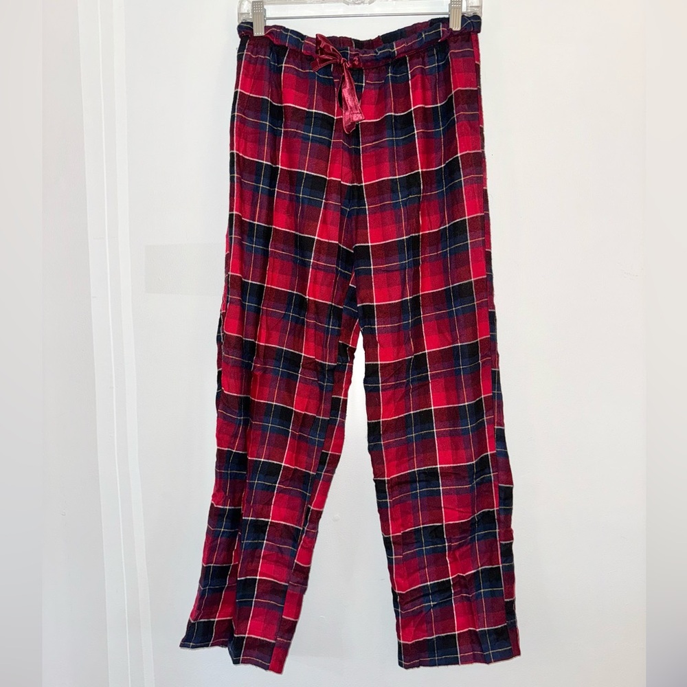 Aeropostale Red and Black Plaid Pajama Pants M